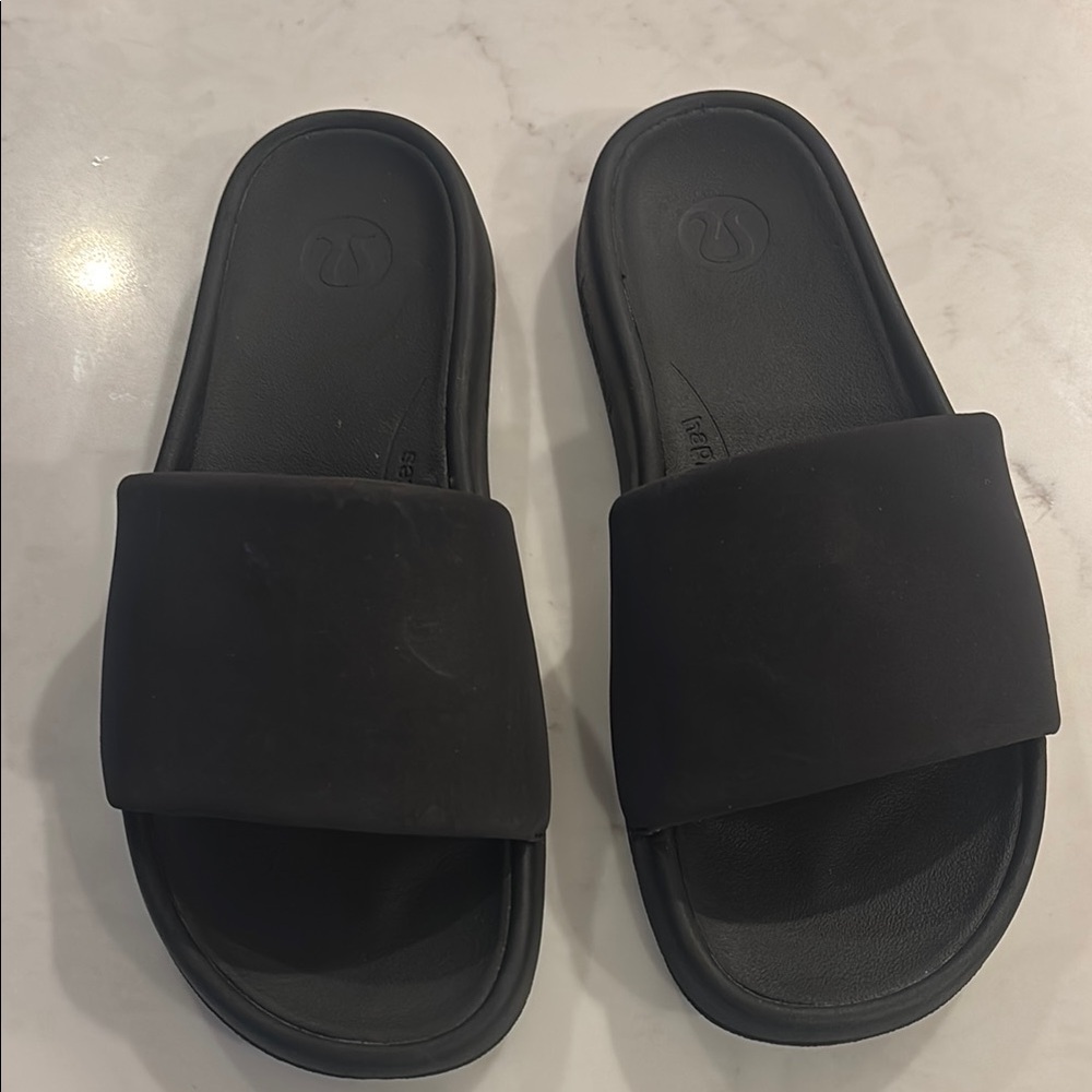 Black Slide Sandals